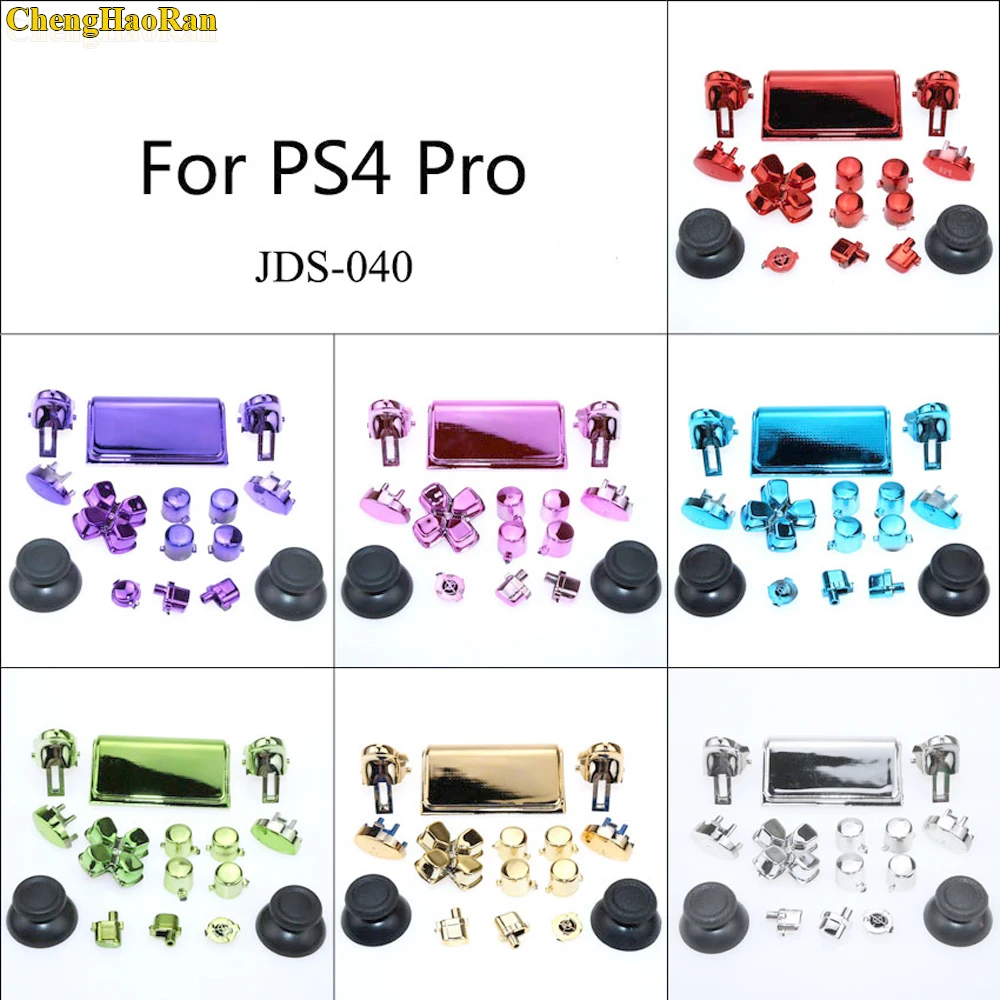 1 комплект 16 цветов полный набор джойстиков D-pad R1 L1 R2 L2 кнопки направления AB XY для sony PS4 Pro JDS 040 050 055 контроллеров