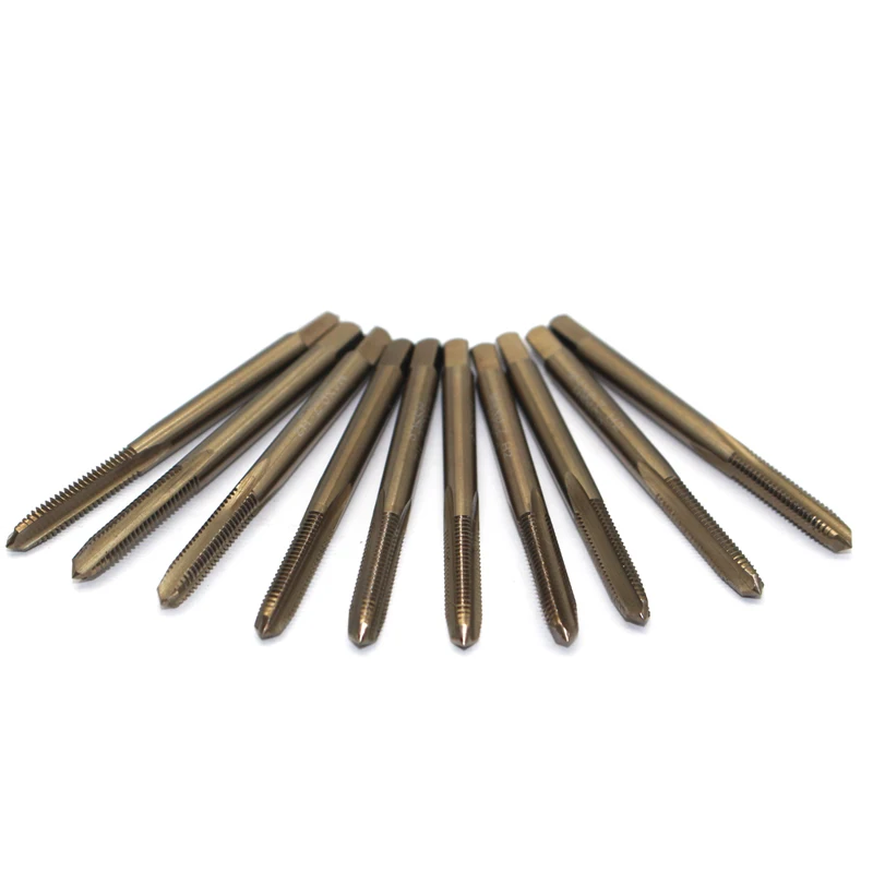 

10PCS M4 0.7 H2 Machine Screw Tap Straight Flute HSS H2 M4X0.7 Metric Tap Pitch Thread Tap Drill Machine Metal Tool