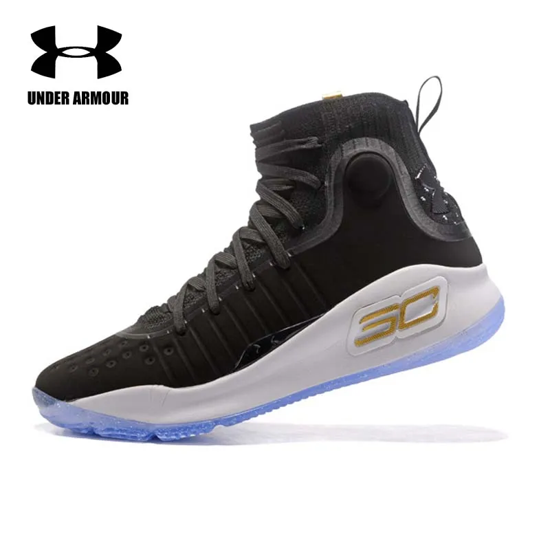 Under Armour Men's Curry 4 Basketball Shoes Medium Top Unique Socks Design Sneakers Men's Outdoor Stephen Curry Sports shoes