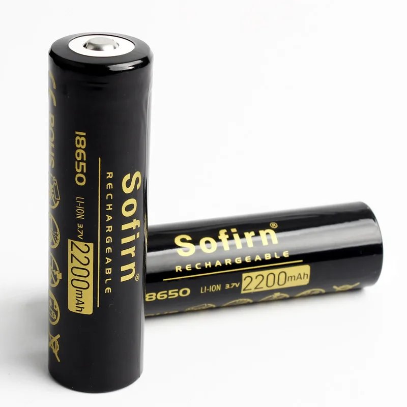 Аккумулятор Sofirn 18650 2200 мА · ч 3 7 В литий ионная аккумуляторная батарея INR18650 для