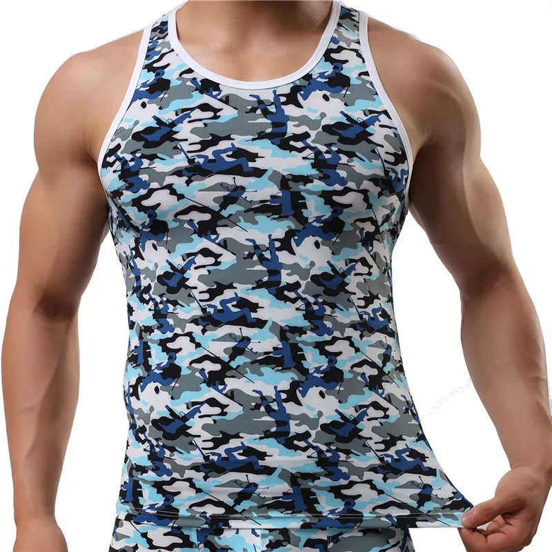 Aliexpress.com : Buy Mens Army Camo Camouflage Muscle Sleeveless Shirt ...