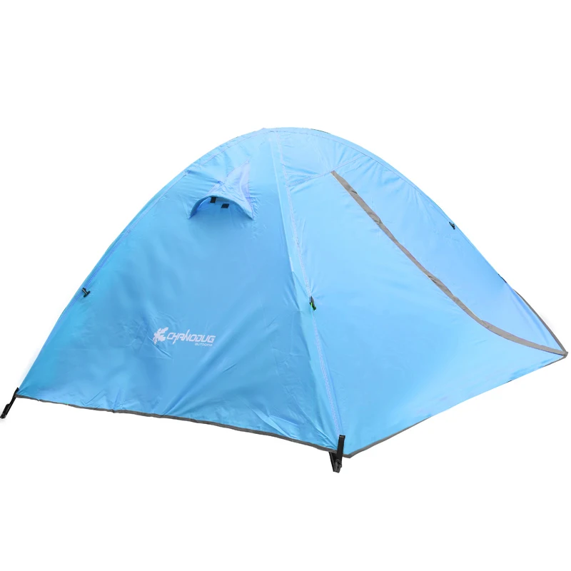 

New Hiking Polyester 2 Person Outdoor Travel Double Layers Tent 190T PU Camping Mat 2000mm Waterproof Windproof Breathable Tents