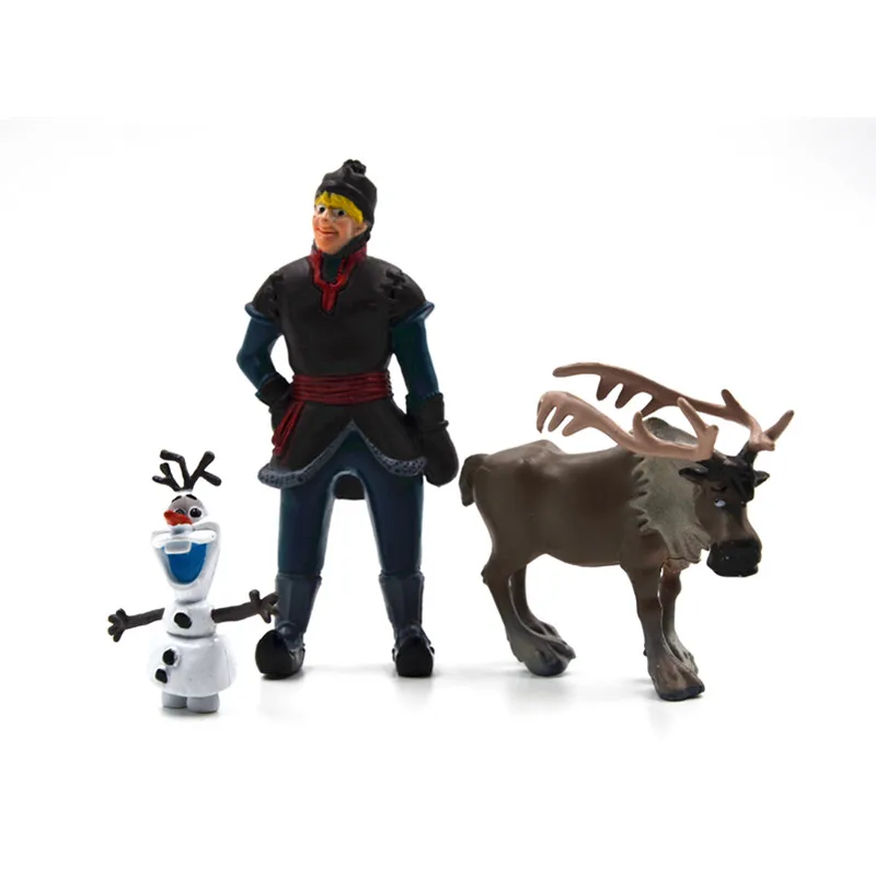 Disney Hot Toys For Kid Fashion Frozen 5 Pcs Set Action Figures Princess Elsa Anna Prince Anime Figures Juguetes Ty064