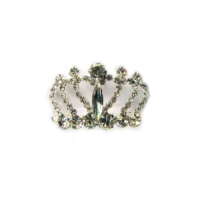 Fashion silver rhinestone tiara crown charm pets hair decoration clip or girls hairwear jewelry accessories free shipping 6pcs x