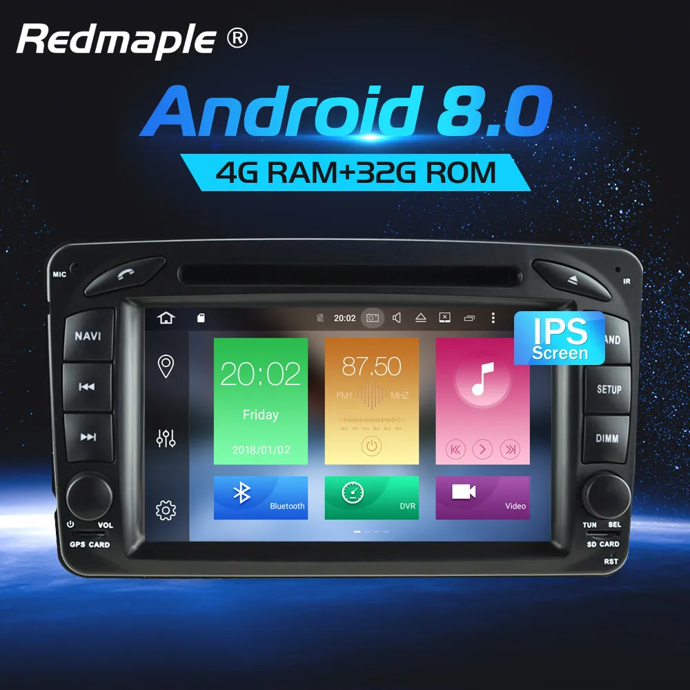 

Android 9.0 Car DVD Navigation Radio Stereo For Mercedes Benz Clk/w209/w203/w208/w463 1998-2004 Auto Audio GPS Video Multimedia