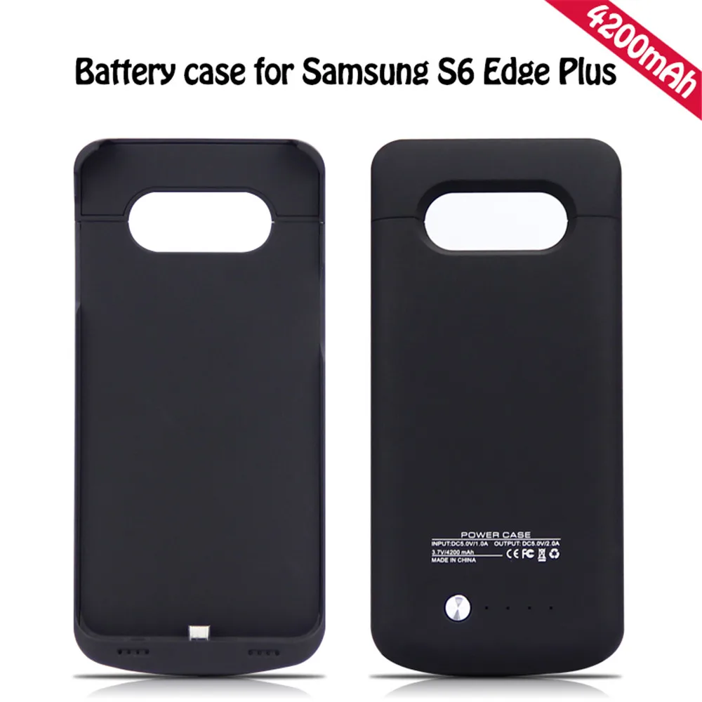 Luxmo 4200 mAH external battery case for Samsung S6 edge plus portable power bank cover rechargeable battery case129-8001 (2)