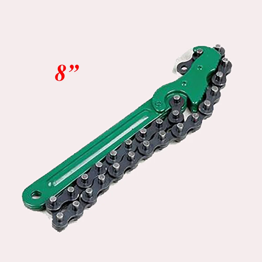 1 pc 8" Heavy Duty Oil Filter Chain Wrench Oil Cup Removal Auto