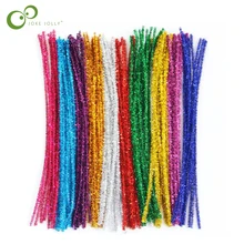 100 pièces paillettes Chenille tiges tuyaux nettoyants enfants jouets bricolage artisanat fournitures artisanat bricolage enfants jouets éducatifs livraison gratuite GYH