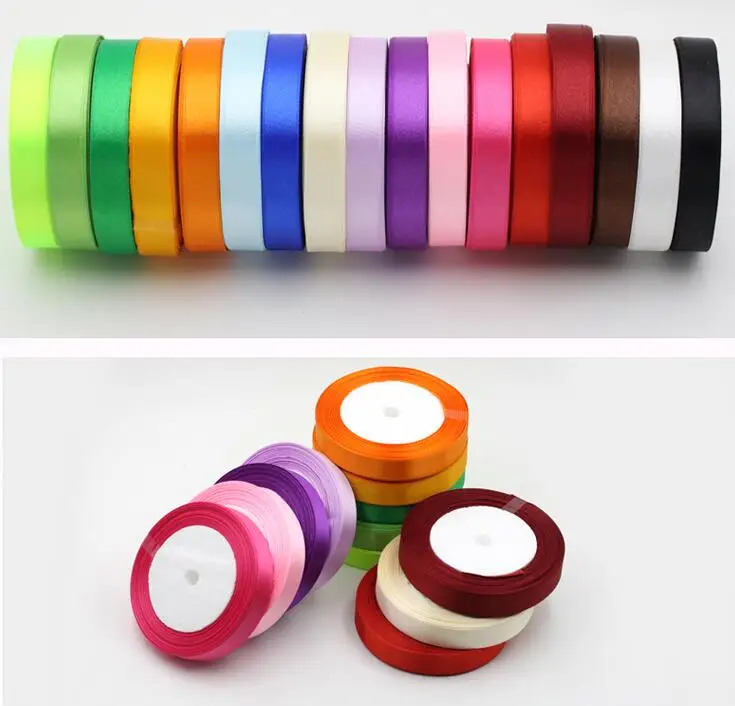 Атласная шелковая лента 25 ярдов/рулон 5/8 дюйма 1 5 см|hand dispenser|hand painted silk fabricfabricated parts
