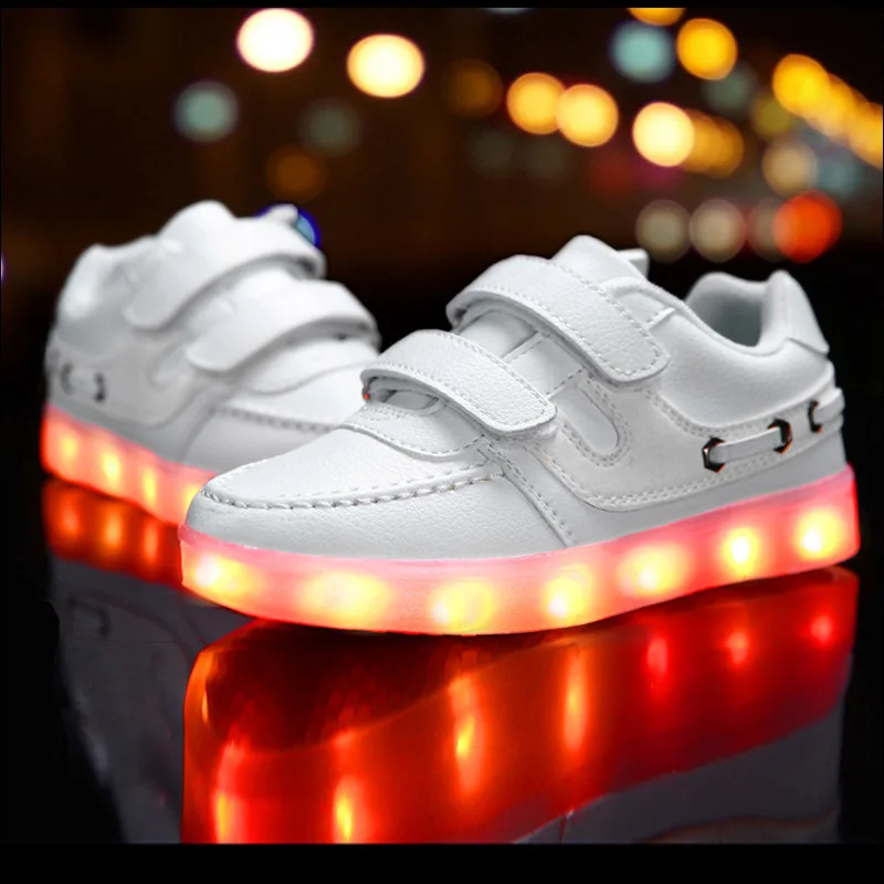 Korean children s shoes light spring autumn girls shoes casual sports shoes luminous shoes boy with