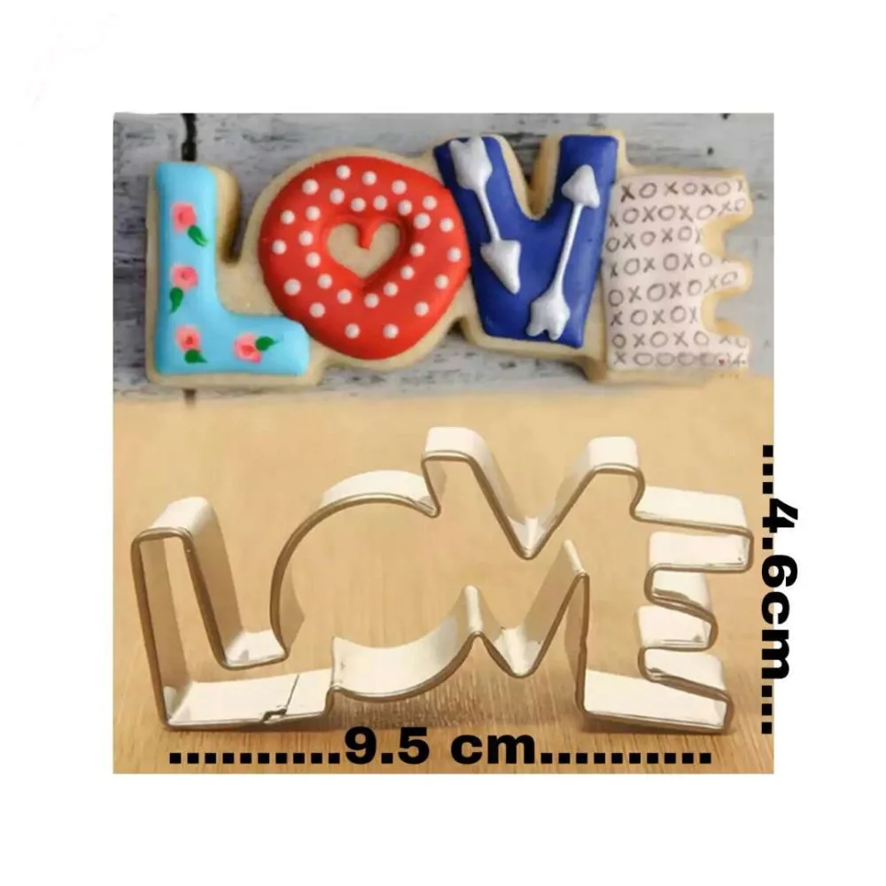 

Luyou 3D LOVE Stainless Steel Valentine's Day Scenario Cookie Cutters Set Biscuit Mold Fondant Cutter Baking Tools FM1777