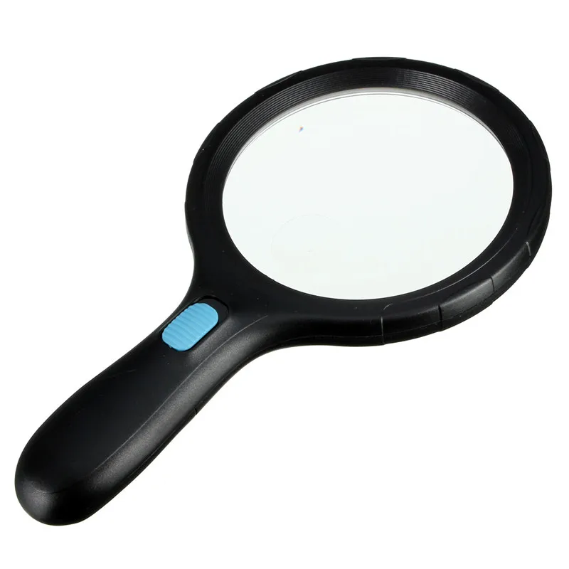 

138mm Big Lens Hand Hold Illuminated Magnifying Glass Loupe Reading Magnifer with 10 LED Light