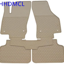 Автомобильные резиновые напольные коврики Противоскользящие коврики ковры ног коврик на заказ подходит для Skoda Octavia левый руль