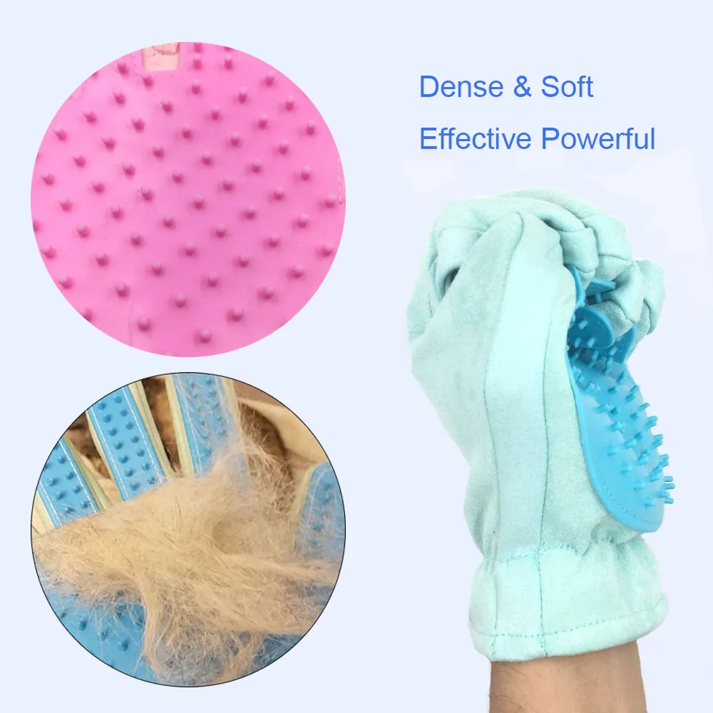 Pet Grooming Glove for Cats Brush Comb Cat Hackle Pet Deshedding Brush Glove for Animal Dog Pet Hair GloveS for Cat Dog Grooming (7)