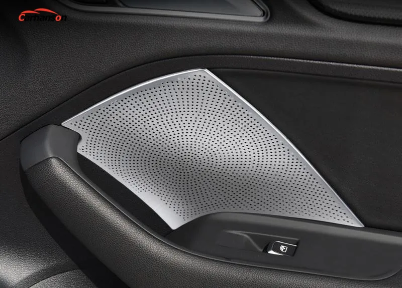 Автомобильный Стайлинг для Audi A3 8V sedan- нержавеющая сталь наклейка аудио динамик Звуковая крышка декоративная внутренняя отделка молдинги