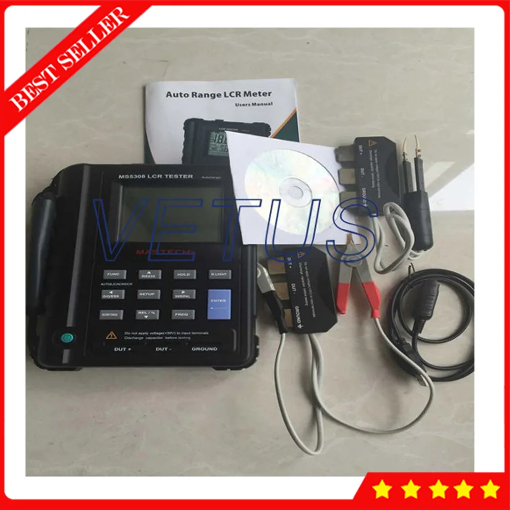 

MS5308 High Precision Professional LCR Digital Bridge Meter Auto Range Tester Inductance Capacitance Resistance Tester