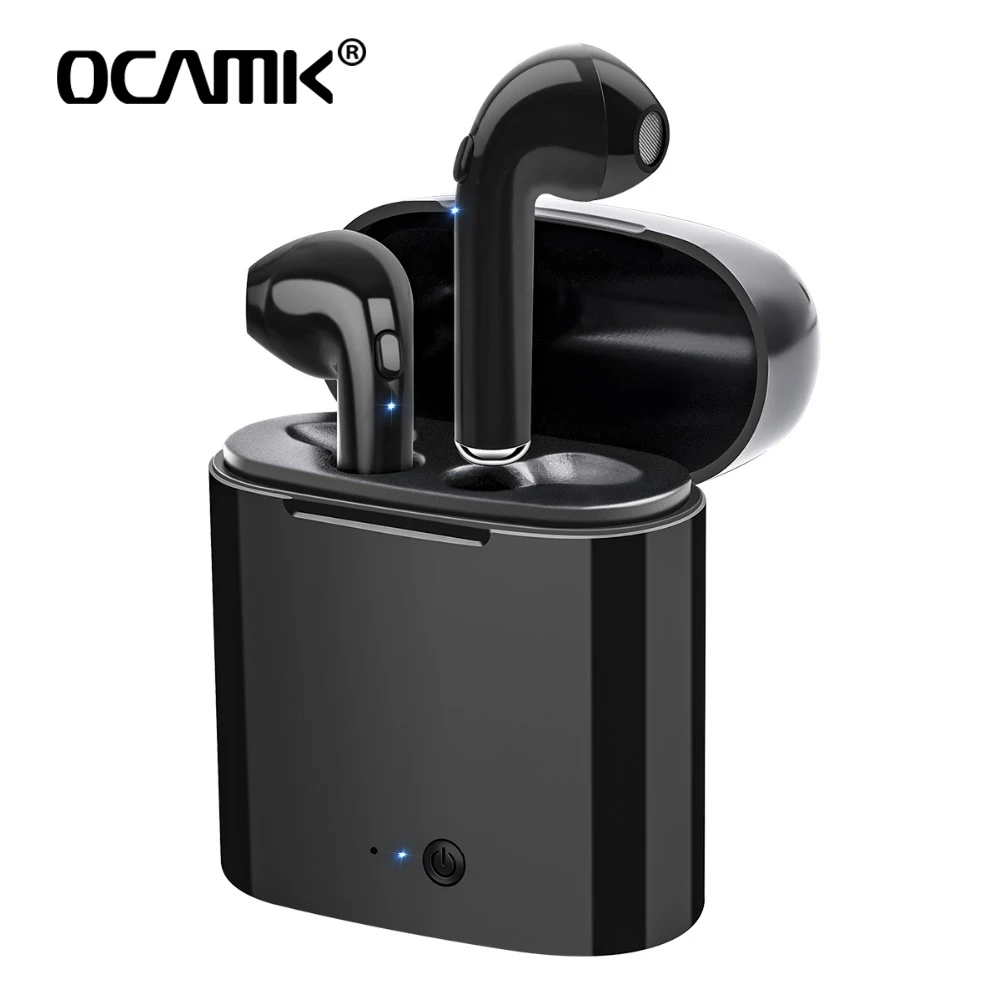 

OCAMK TWS i7 Bluetooth Earphone In-Ear Sport Wireless Earbuds With Mic Portable Mobile Mini Earpiece with Charge Box Earphones