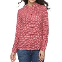 2017 NEW font b Women b font red leaves cotton font b blouses b font vintage