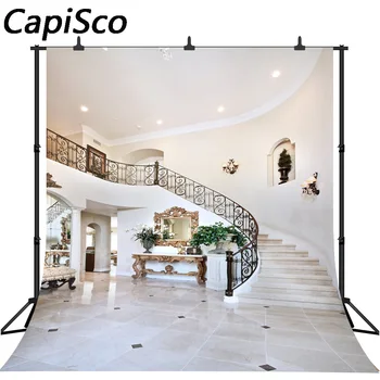 

Capisco studio photo vinyl horizontal party photography backdrops stairs building wedding photo background for portrait