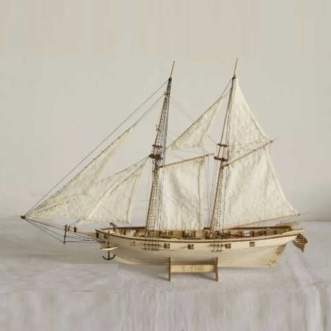 Koop 1100 Schaal Handgemaakte Houten Houten Zeilboot Schip Kits Houten Schepen Model Montage Verjaardagscadeau Souvenirs Speelgoed