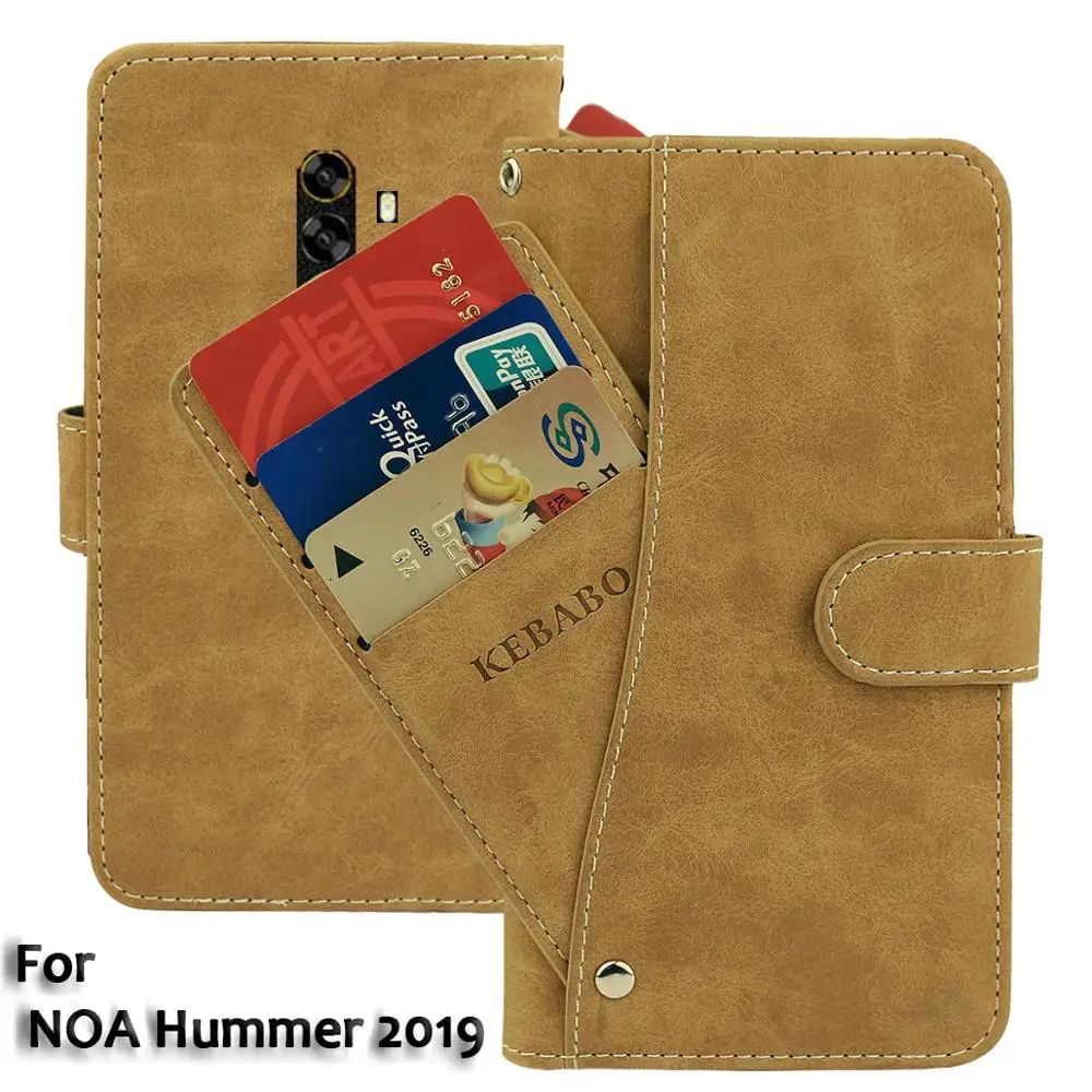 

Leather Wallet NOA Hummer 2019 Case Flip Retro Vintage Leather Front Card Slots Cases Cover Business Phone Protective Bags