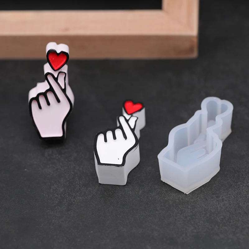 

Showing Love Hand Silicone Molds DIY Aromatherapy Gypsum Plaster Silicone Mould For Car Decoration