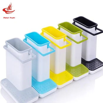 

Multifunctional Sponge Kitchen Box Draining Rack Plastic Dish Shelf Draining Sink Storage Rack Kitchen Organizer Stands Utensils