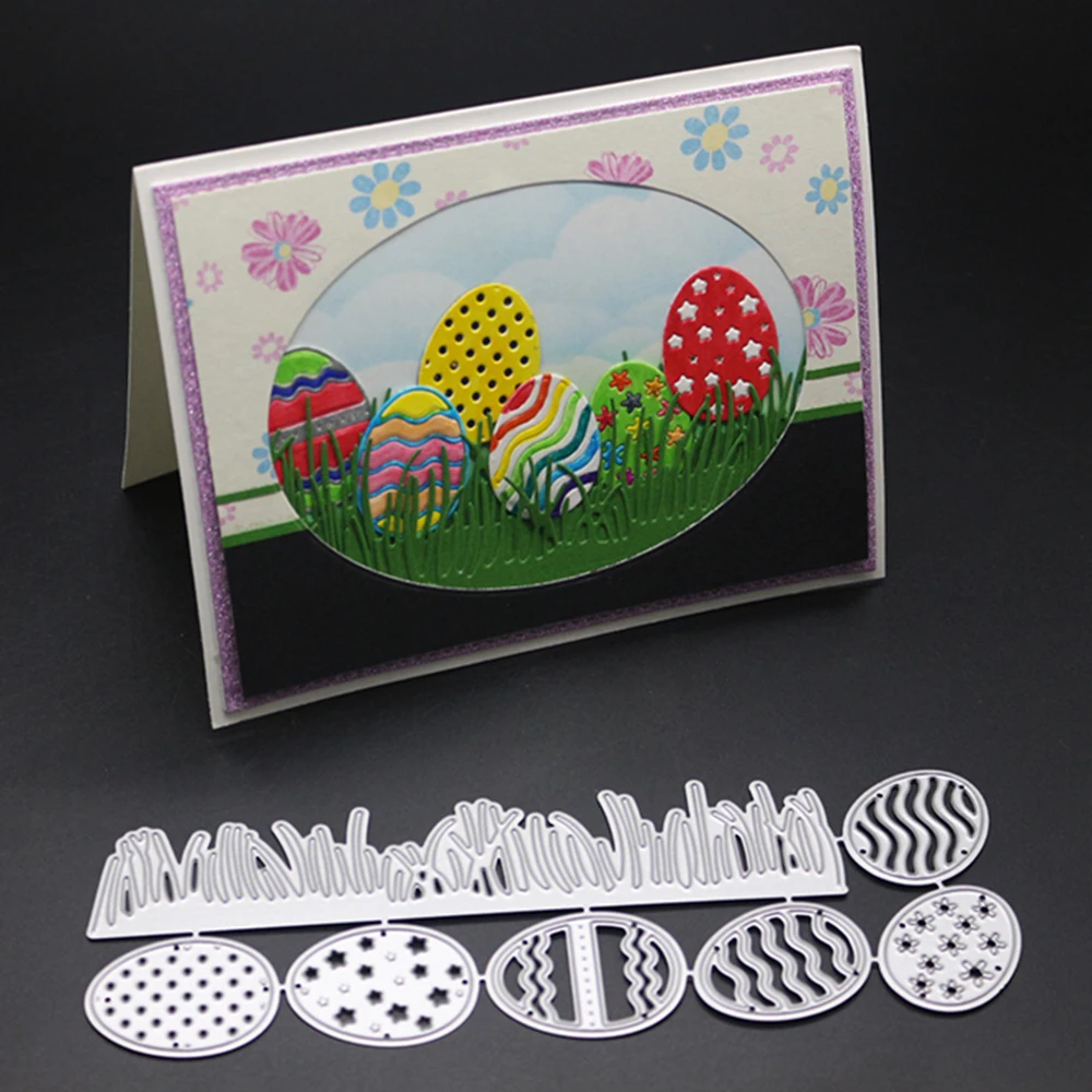 Gowing Easter eggs and grass Metal Cutting Dies for Scrapbooking Card