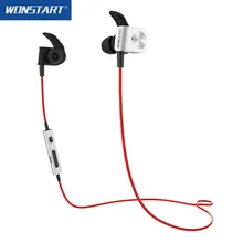 Magnétique Bluetooth Casque Stéréo Aptx Sans Fil Écouteurs Antibruit BT4.1 Wonstart Rouge TS03 Avec Volume Commande Vocale