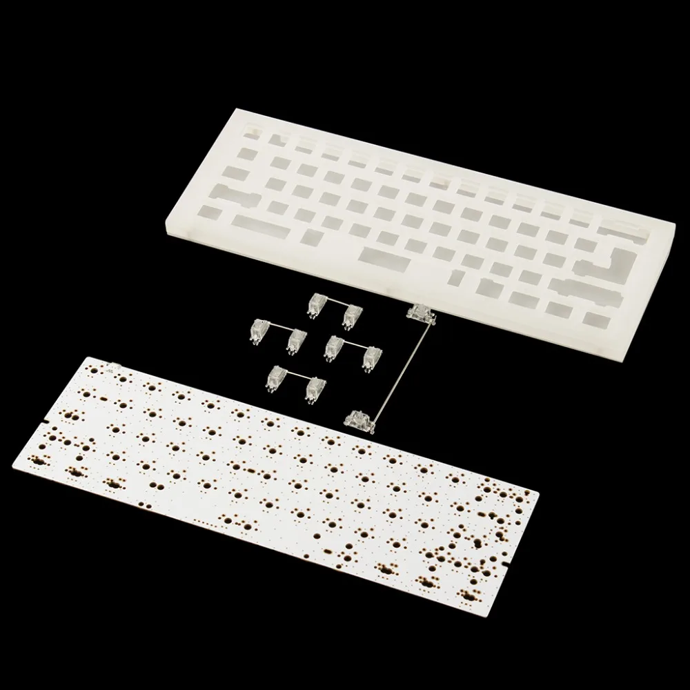 YMDK алмаз 60 полный комплект ЧПУ акриловый корпус пластина QMK PCB Underglow RGB для 60% ANSI механическая клавиатура