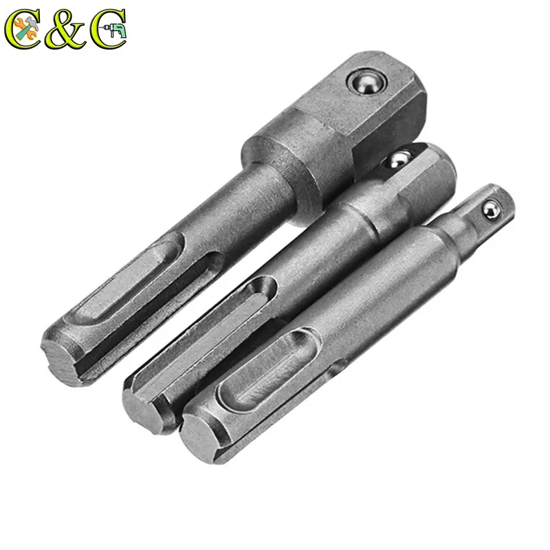 

1pcs Chrome Vanadium Steel Socket Adapter Hex Shank to 1/4" 3/8" 1/2" Extension Drill Bits Bar Hex Bit Set Hand Tools