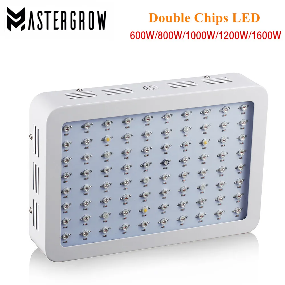 MasterGrow II 600 Вт/800 Вт/1000 Вт/1200 Вт/1600 Вт/1800 Вт/2000 Вт/Вт двойной светодиодный светильник для выращивания растений, полный спектр 410-730нм для комнатных растений