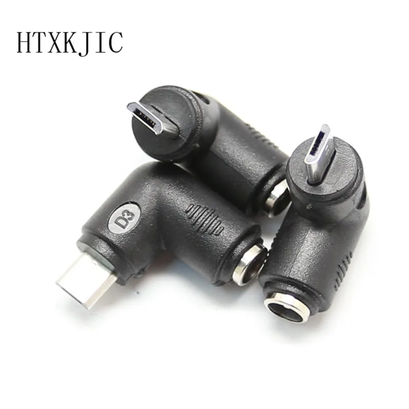 

DC 5.5x2.1 mm Jack To Micro USB B 5P Right Angle Male Power Adapter Connector for Samsung Phones And Other
