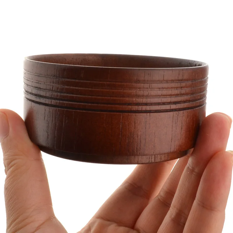 Wooden Shaving Bowl Large Capacity Barber Male Face Beard Cleaning Soap