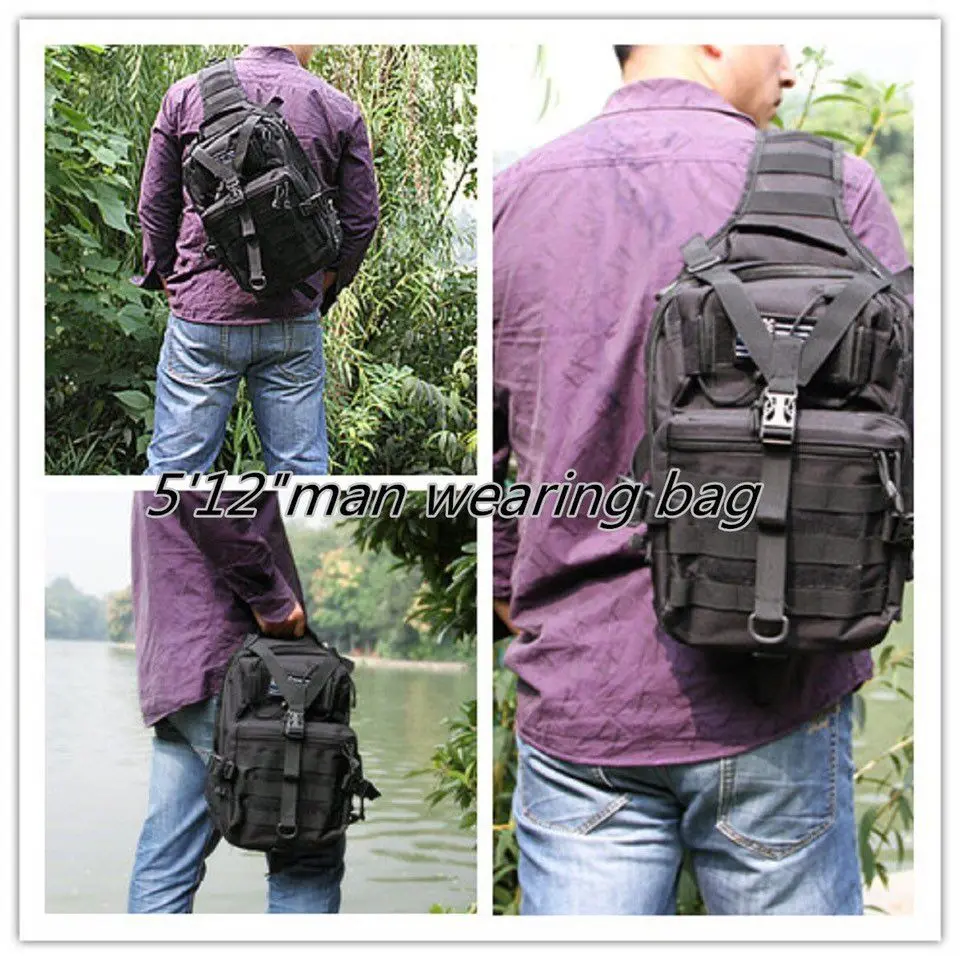 Samll tático sling saco pacote militar rover