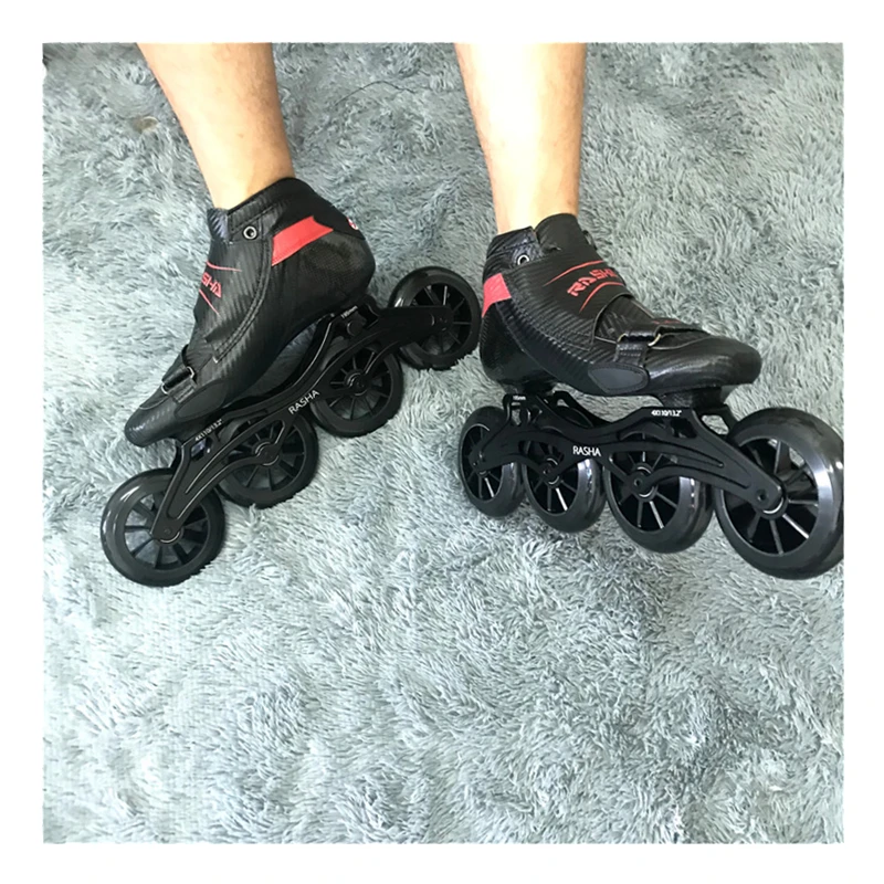 المهنية ألياف الكربون سباق سرعة أحذية تزلج الكبار/الطفل سباق الزلاجات أحذية advancedc أعلى مستوى مضمنة