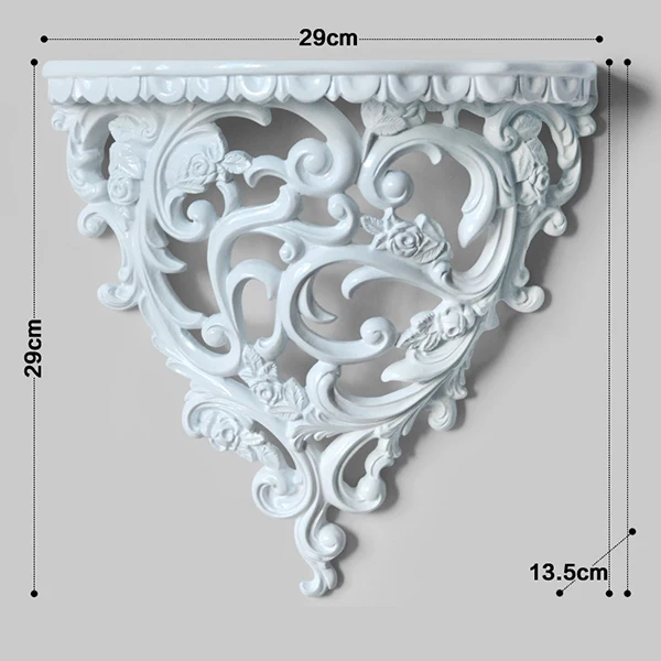 Европейский стиль креативные настенные полимерные трехмерные полки перегородки для комнаты Настенные украшения ТВ мебель - Цвет: white  L