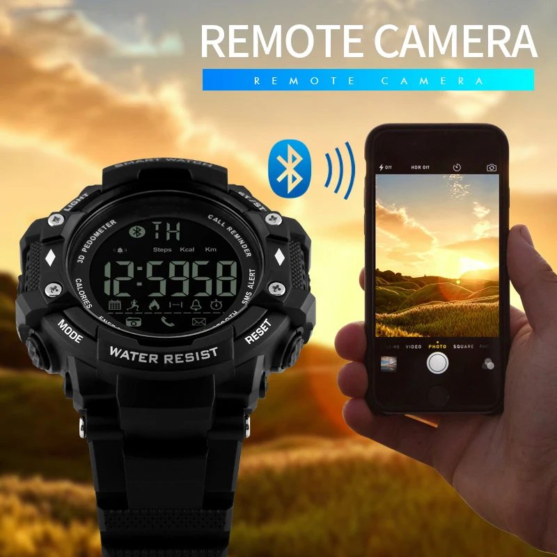 

women men gentleman ladies fashion sports call reminder bluetooth water resistant multi-function led electronic wrist watches