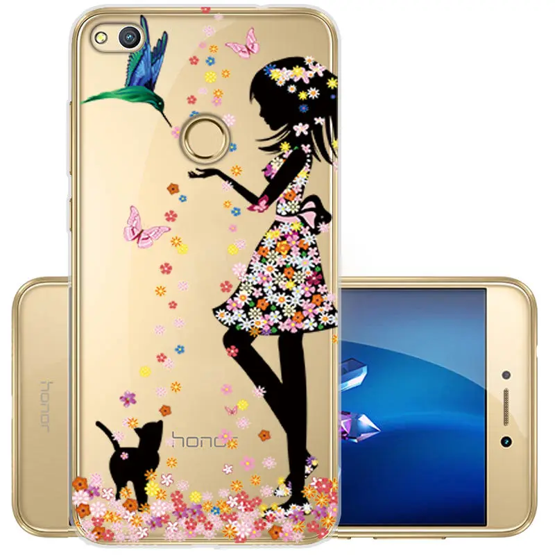 Painted Soft TPU Cover for Huawei P8 P9 Lite 2017 Clear Silicone Case Y5 Y6 2017 P Smart Honor 10 9 8X 9 lite Protective Fundas  (5)