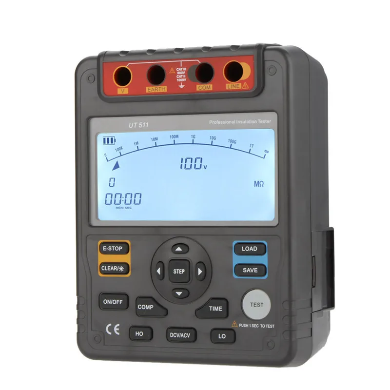 

Original Digital UT511 Handheld True RMS Megameter Insulation Resistance Meter Handheld Tester AC DC Voltmeter Resistance Tester