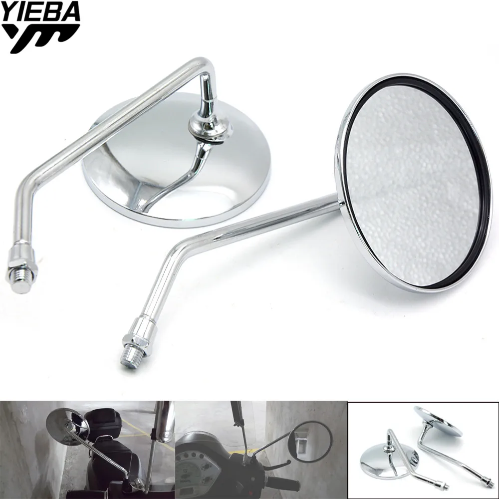 Motorcycle 8MM 10MM Screws Rearview Mirrors Rear View Side Mirror FOR