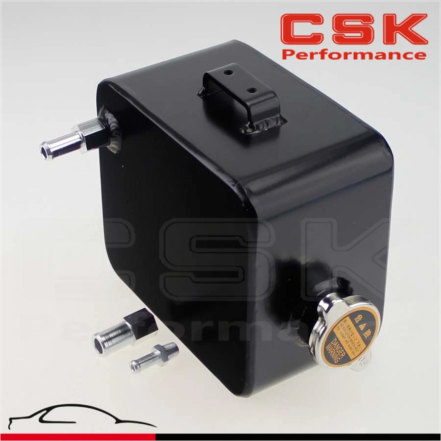 2 LITRE ALLOY WATER EXPANSION / HEADER TANK 11mm & 15mm FITTING + CAP