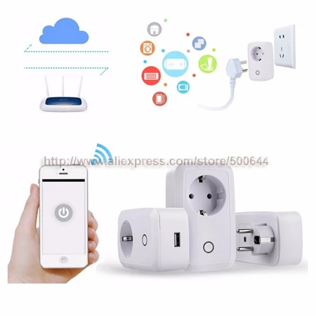 

EU US WIFI Smart Power Plug Socket Remote WIFI Plug Timer Switch with Charging Protection & 2PCS/Lot Free Shipping