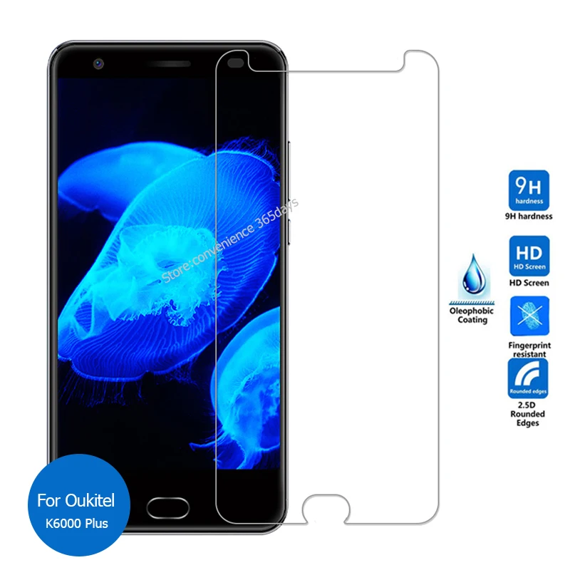 

For Oukitel K6000 Plus Tempered Glass Screen Protector 2.5 9h Safety Protective Film on K6000Plus K 6000