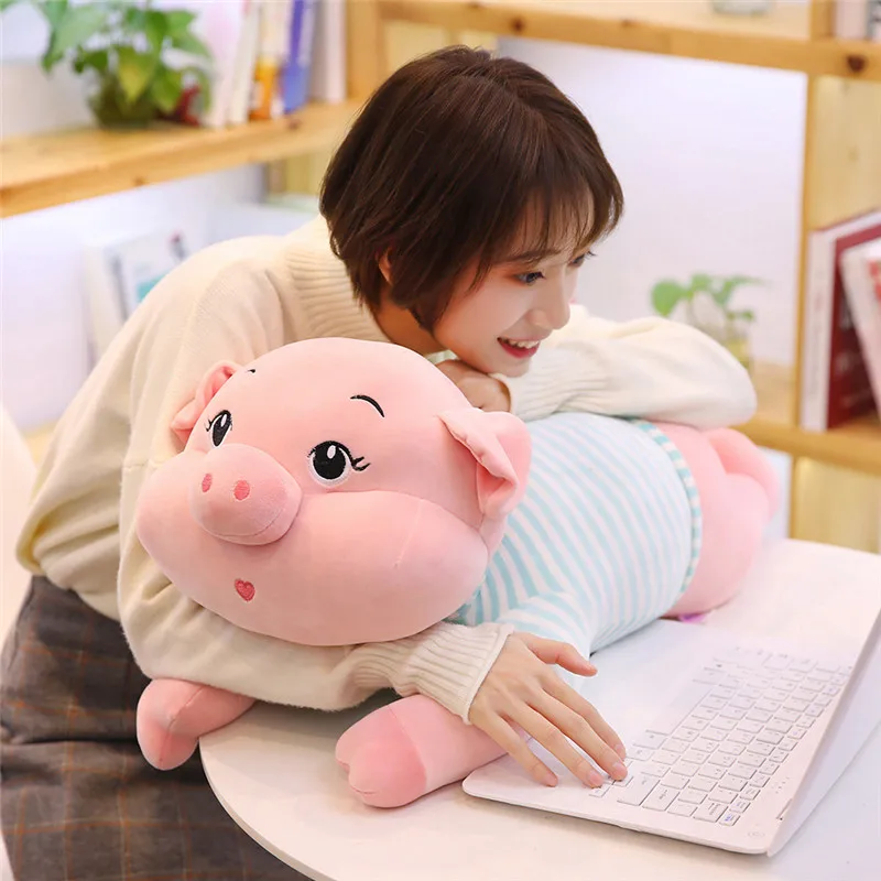 Мягкая плюшевая игрушка свинка в полоску 32 70 см|Мягкие игрушки животные| |