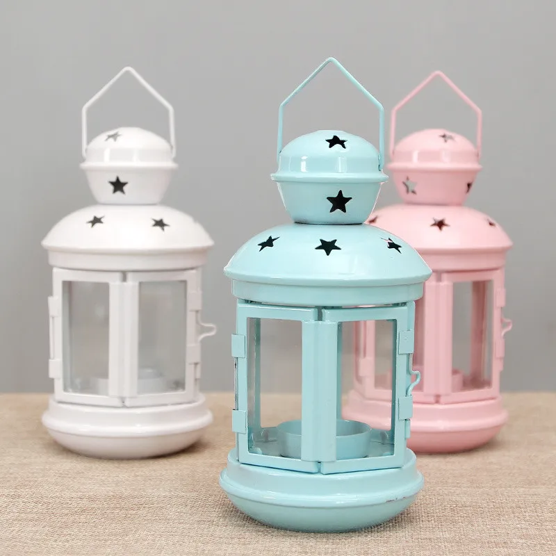 

European Wedding Decor Metal Lantern Iron Candle Holder House Decoration Iron Lanterns For Candles Candle Lantern Candlesticks