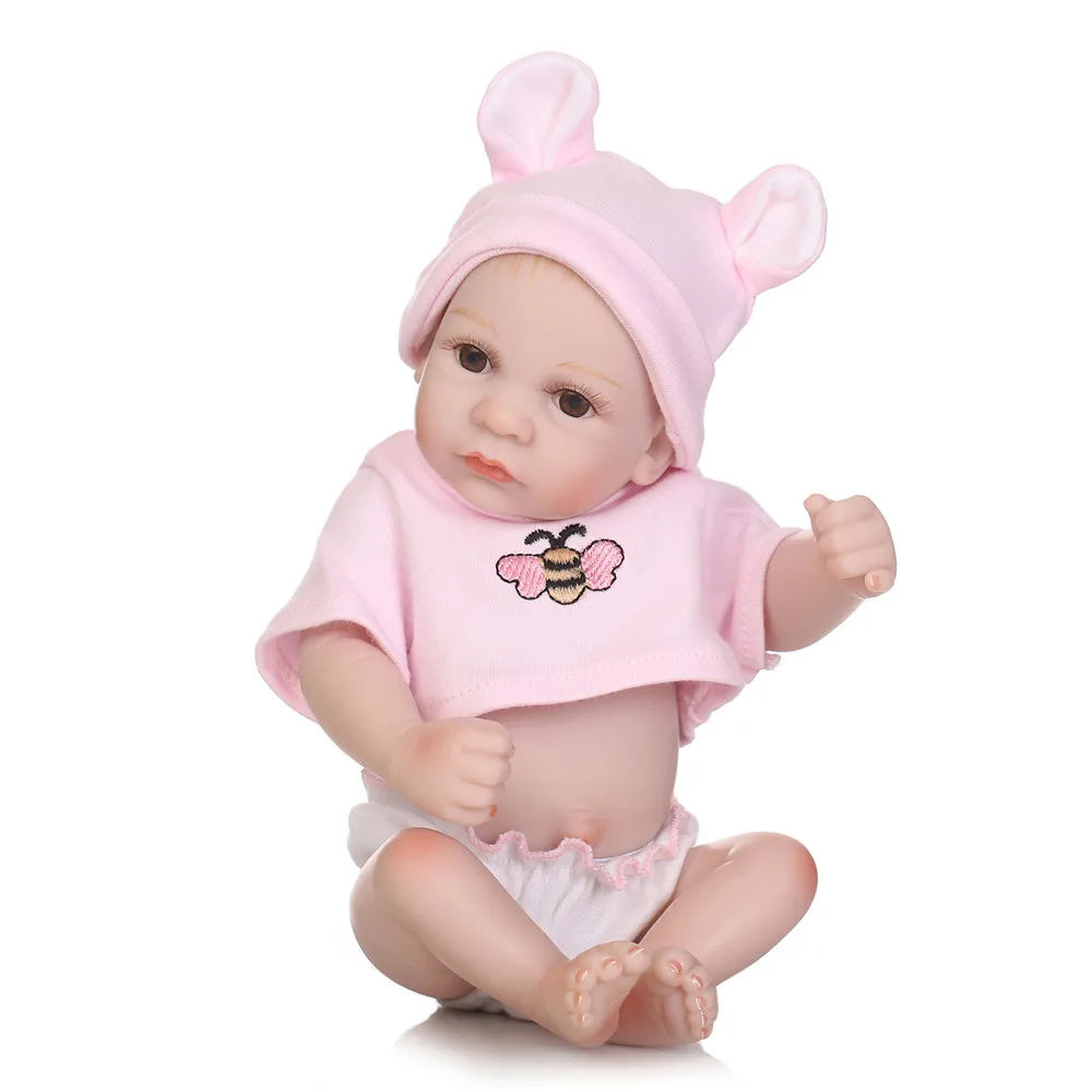 Bebes reborn mini dolls girl 27 см настоящие Мягкие силиконовые куклы baby детские подарочные