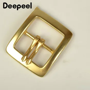 

Deepeel 1Pc 40mm Men Belt Buckle Snap Solid Brass Double Pin Buckle for Belt 37-38mm Waistband Belt Head DIY Jeans Accessories
