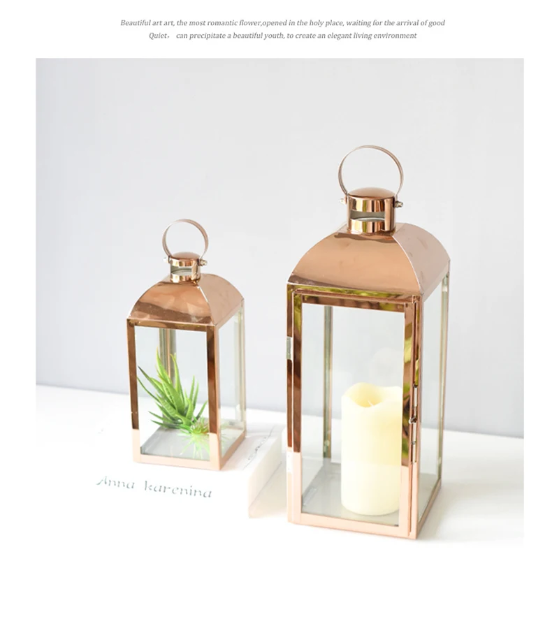 Portavelas Madera Candle Holder Gold Lantern Metal Carrouselm Candel Christmas Centerpiece Lotus Candle Holder Tea Light Candle Holder Gold (7)