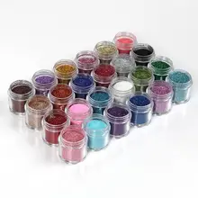 24 цвета Блестки для ногтей акриловый УФ порошок лак Типсы Набор ногтей маникюр Прямая поставка оптовик 1j20